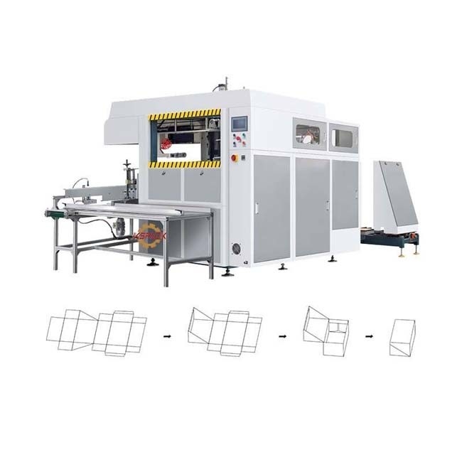 High Speed Box Folder Gluer Machine For Shoe Box One Time Molding