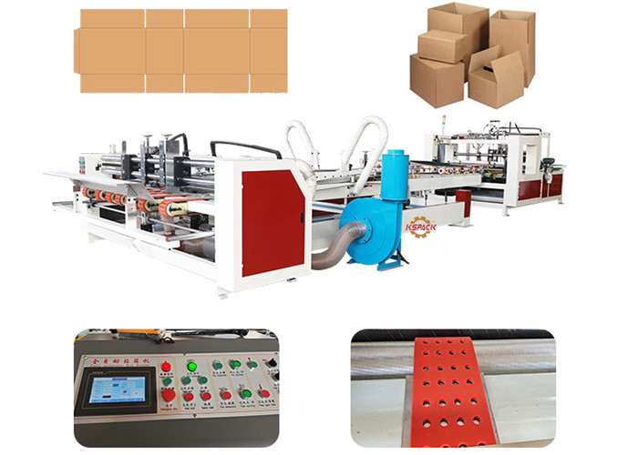 High Speed Automatic Box Folder Gluer Machine With PLC Digital Display