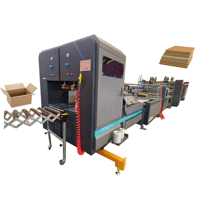 Flexobox Packaging Membentuk Karton Slotting Die Cutting Making Folding Glue Bundling Machine