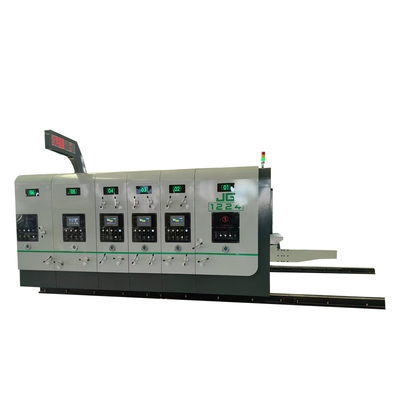 Mesin pembuatan kotak karton bergelombang 4 warna Slotter Die Cutter Machine