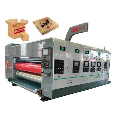 Kotak karton bergelombang Flexo Printing Die Cutting Slotting Packing Machine Mesin Pencetak Kotak Otomatis