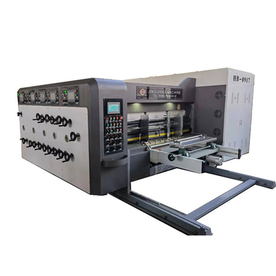 Vacuum Feeding 1-5 Warna Mesin Slotter Die Cutter Printer 300pcs / Min